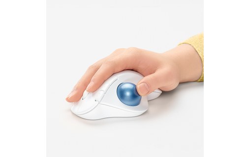 Souris sans fil Logitech ERGO M575 - Blanche - Ergonomique, Trackball