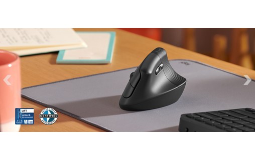 Souris sans fil Logitech Lift - Blanche - Ergonomique, Verticale