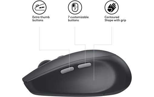 Logitech M590 souris RF Sans fil + Bluetooth Optique 1000 DPI Droitier