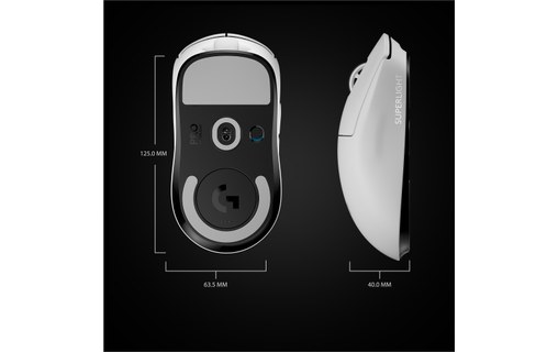 Souris Gaming sans fil Logitech Pro X Superlight - Blanche