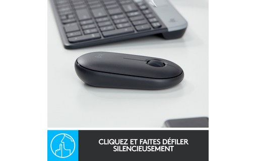 Logitech Pebble M350 souris RF Sans fil + Bluetooth Optique 1000 DPI Ambidextre