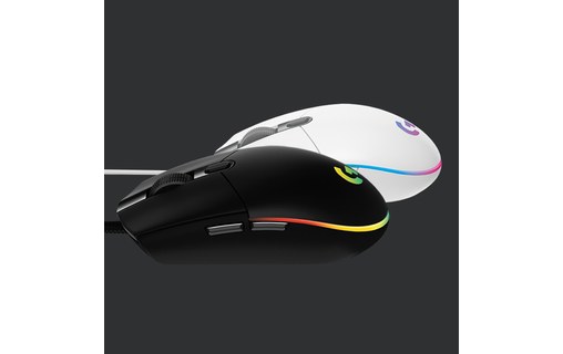 LOGITECH Souris filaire USB G203 Gaming LIGHTSYNC Blanche