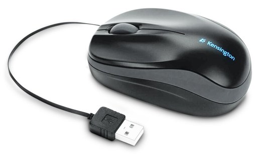 Souris Kensington Pro Fit Rétractable - Noire