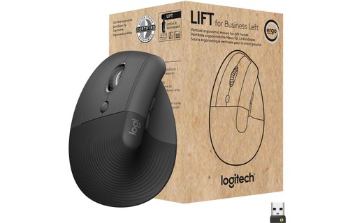 Logitech Lift for Business souris Gauche RF sans fil + Bluetooth Optique 4000 DP