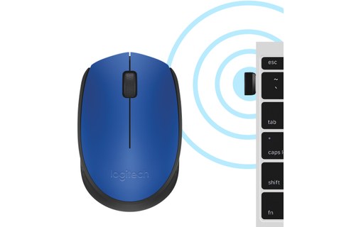 Souris sans fil Logitech M171 - Bleue