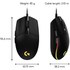 LOGITECH Souris filaire USB G203 Gaming LIGHTSYNC Noir