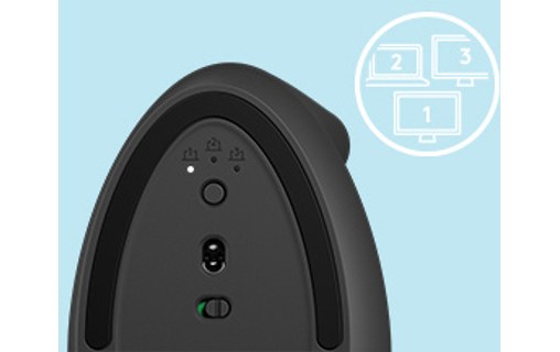 Souris sans fil Logitech Lift - Blanche - Ergonomique, Verticale