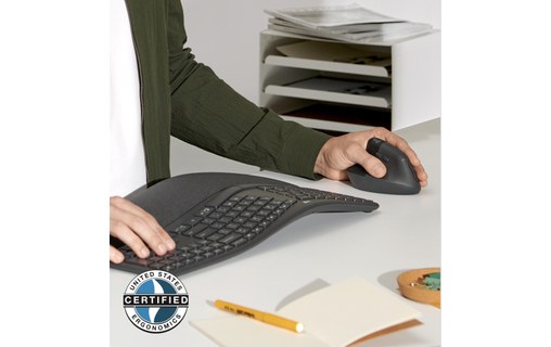 Logitech Lift for Business souris Gauche RF sans fil + Bluetooth Optique 4000 DP