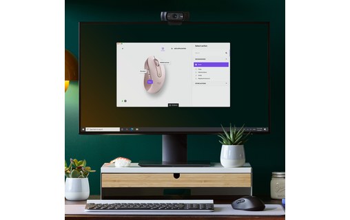 Souris sans fil Logitech Signature M650 L - Rose - Ergonomique