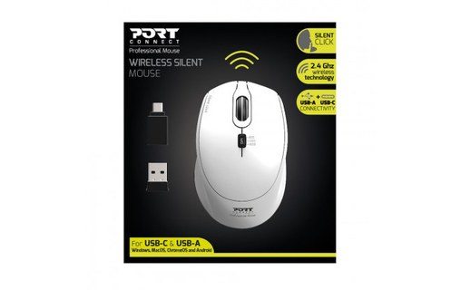 Souris sans fil PORT Designs 900714 - Blanche