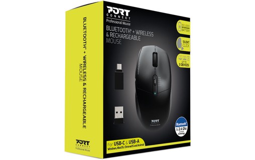 Souris sans fil PORT Designs 900715 - Noire