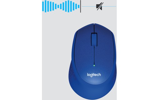 Souris sans fil Logitech M330 Silent Plus - Bleue