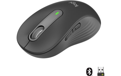 Souris sans fil Logitech Signature M650 L - Grise - Ergonomique