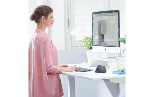 Souris sans fil Logitech MX Vertical - Graphite - Ergonomique, Verticale