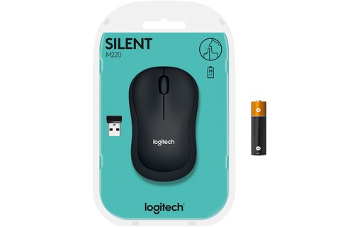 Logitech M220 SILENT RF sans fil Optique 1000DPI Charbon de bois Ambidextre