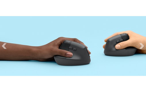 Souris sans fil Logitech Lift - Blanche - Ergonomique, Verticale