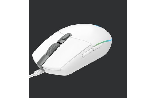 LOGITECH Souris filaire USB G203 Gaming LIGHTSYNC Blanche