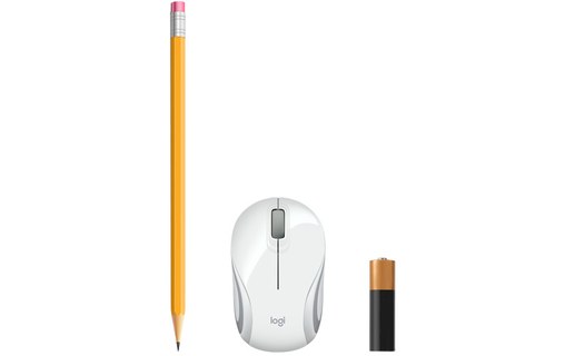 Souris sans fil Logitech M187 - Blanche