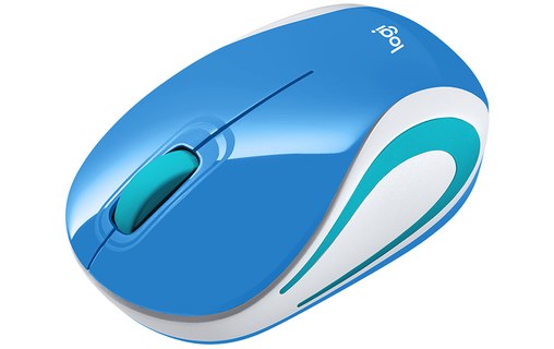 Souris sans fil Logitech M187 - Bleue