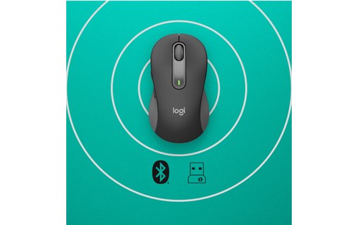Souris sans fil Logitech Signature M650 L - Grise - Ergonomique