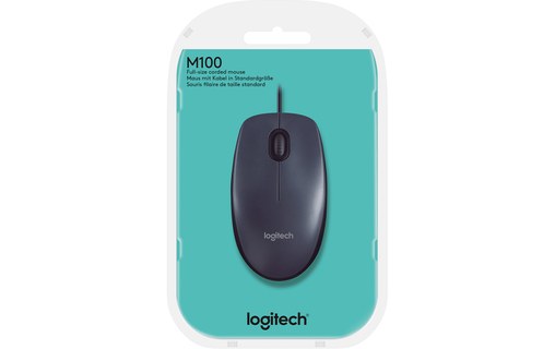 Logitech M100 souris USB Optique 1000 DPI Ambidextre