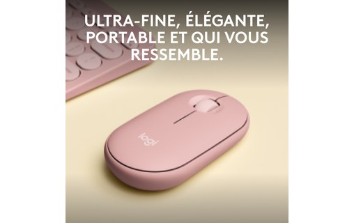 Souris sans fil Logitech Pebble 2 M350s - Rose