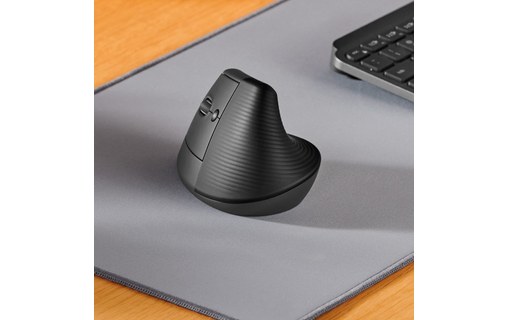 Souris sans fil Logitech Lift - Graphite - Pour gaucher, Ergonomique
