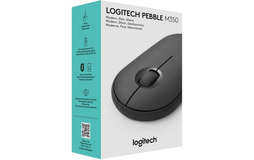 Logitech Pebble M350 souris RF Sans fil + Bluetooth Optique 1000 DPI Ambidextre