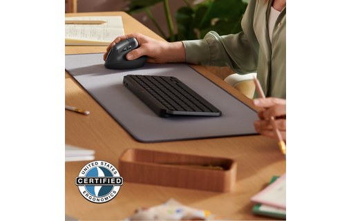 Logitech Lift for Business souris Droitier RF sans fil + Bluetooth Optique 4000