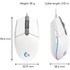LOGITECH Souris filaire USB G203 Gaming LIGHTSYNC Blanche