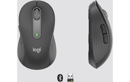 Souris sans fil Logitech Signature M650 L - Grise - Ergonomique