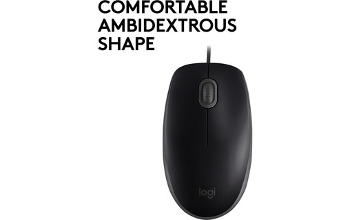 Logitech B110 souris USB Optique 1000 DPI Ambidextre