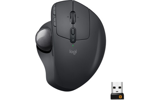 Souris sans fil Logitech MX Ergo - Graphite - Ergonomique, Trackball