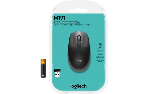 Souris sans fil Logitech M190 - Charbon