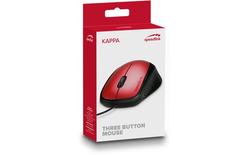 Souris Speedlink Kappa - Noire, Rouge, Ergonomique