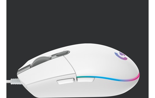LOGITECH Souris filaire USB G203 Gaming LIGHTSYNC Blanche