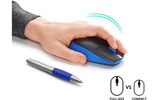 Souris sans fil Logitech M190 - Bleue