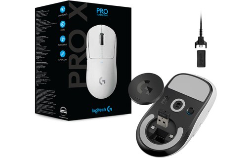 Souris Gaming sans fil Logitech Pro X Superlight - Blanche