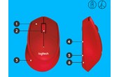 Souris sans fil Logitech M330 Silent Plus - Rouge