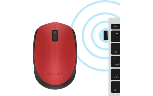 Souris sans fil Logitech M171 - Rouge