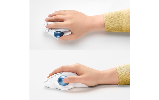 Souris sans fil Logitech ERGO M575 - Blanche - Ergonomique, Trackball