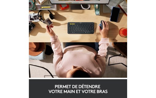 Souris sans fil Logitech ERGO M575 - Graphite - Ergonomique, Trackball