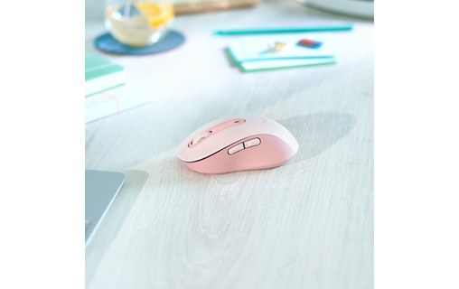 Souris sans fil Logitech Signature M650 - Rose - Ergonomique