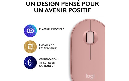 Souris sans fil Logitech Pebble 2 M350s - Rose