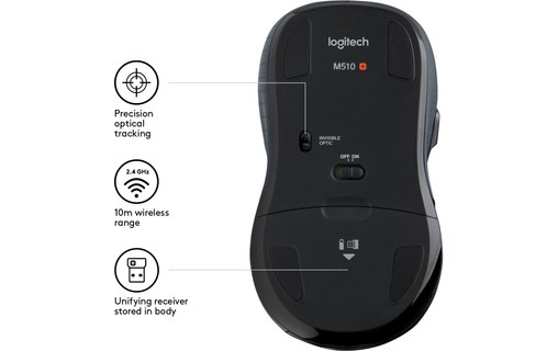 Logitech M510 souris RF sans fil Laser