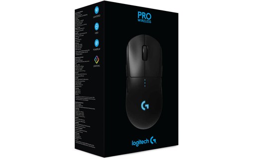 Souris de jeu sans fil Logitech G PRO avec capteur Hero