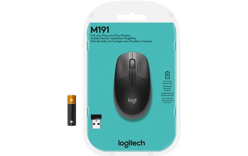 Souris sans fil Logitech M190 - Grise
