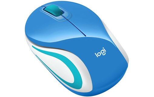 Souris sans fil Logitech M187 - Bleue