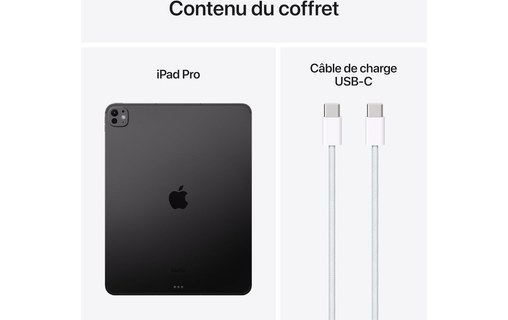 Apple iPad Pro 13" 2024 WiFi + Cellular 2 To Verre nano-texturé - Noir Sidéral