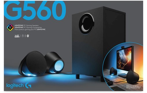 Enceinte PC Logitech G560 gaming Noire - Bluetooth